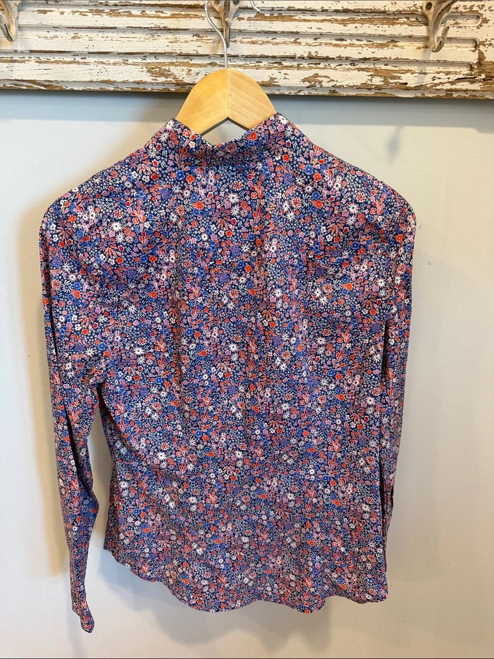 J‎ Crew Liberty Fabric Cotton Blouse Size 8